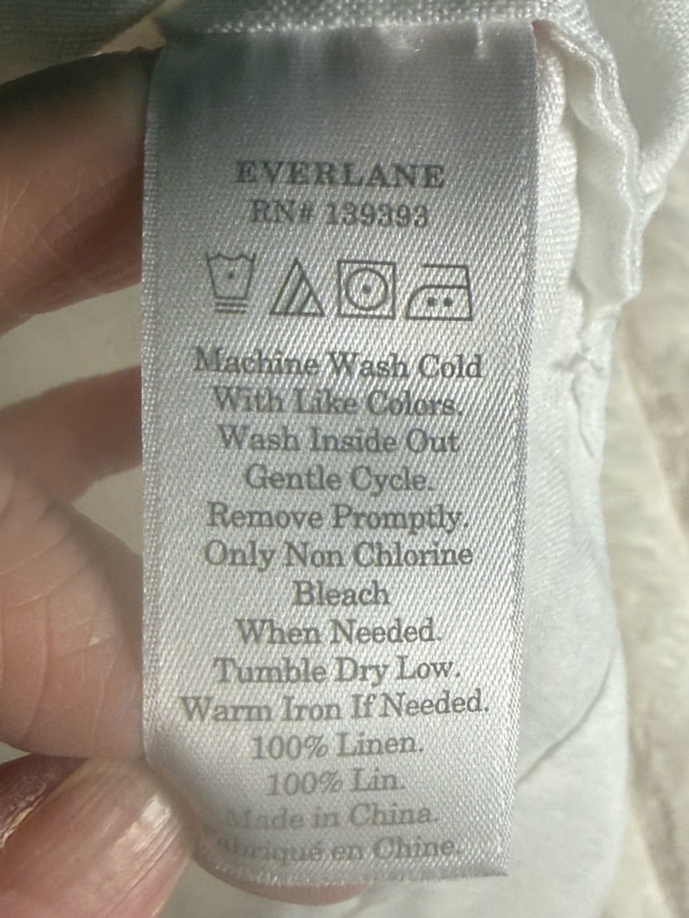Everlane White 100% Linen Boxy Cap Sleeve V-Neck Pullover Clean girl Top Size 6 - Picture 5 of 9